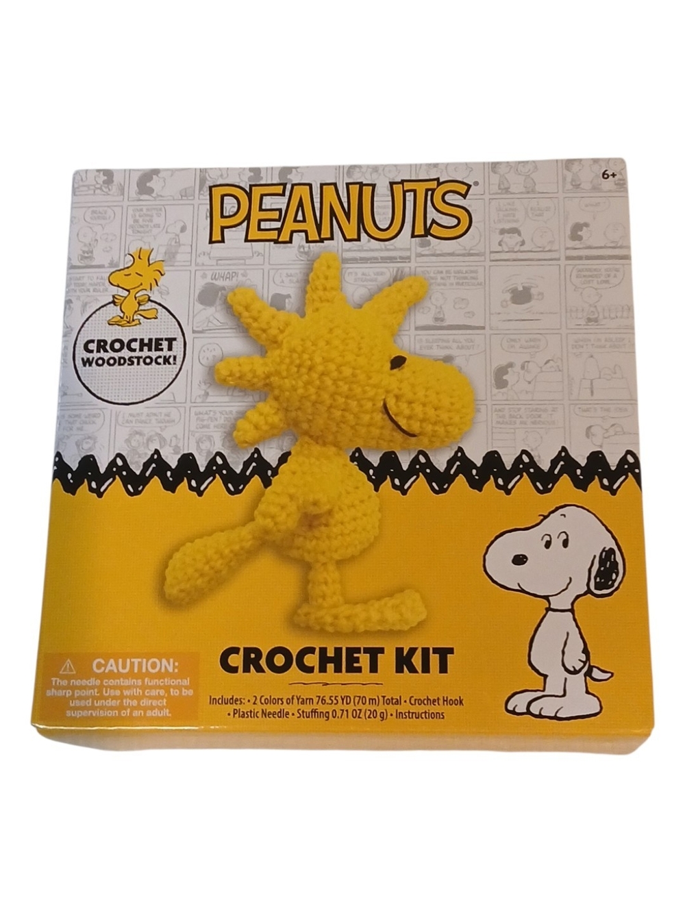 Peanuts Crochet Woodstock Kit - Bright Yellow
